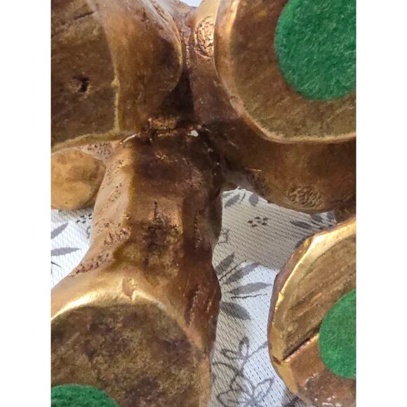 Vintage Gold Spotted Kitten / Cheetah Statue — Mid-Century Chalkware Collectible - Picture 14 of 15